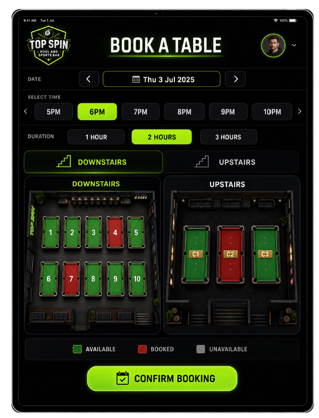 Sports Bar Member App